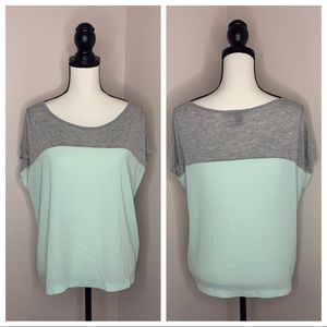 Forever 21 color block top with gold stars